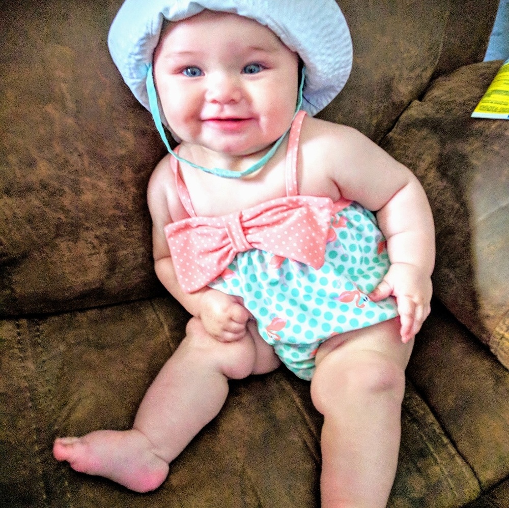 Babay flamingo baithing suit